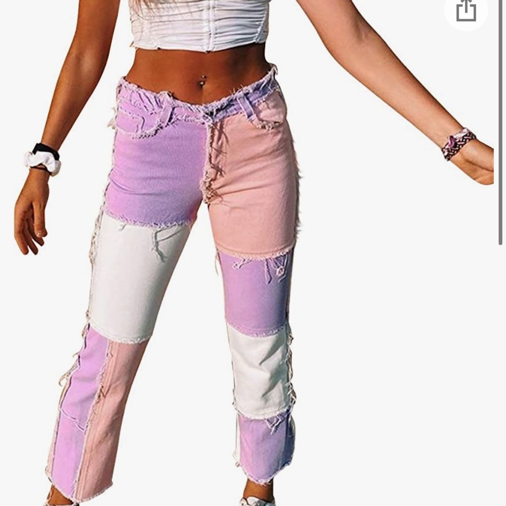 Color Block Jeans